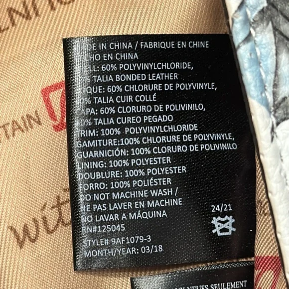 NWOT  leather tote/shoulder bag. - Picture 10 of 11